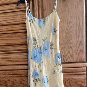 Yellow Floral Summer Dress